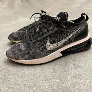 Nike Air Max Flyknit Racer DJ6106-001 Men’s 10.5 Black White Running Shoes